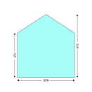 Veiligheidsglas 3mm 609 x 474 / 672 / 474mm